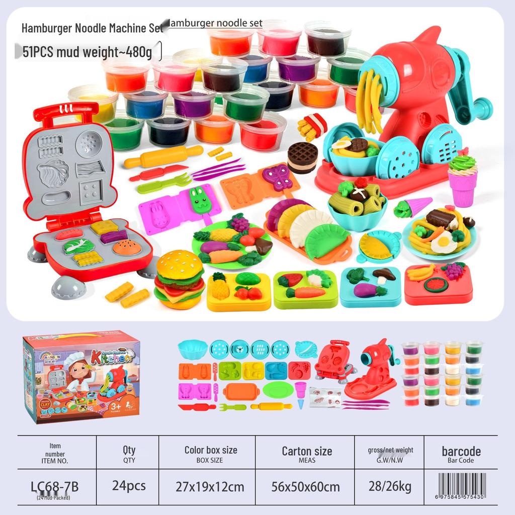 DIY Playdough Noodle Maker: Light Clay Mold Toy for Kids