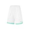 Li Ning CBA Series Striped Color Block Mid Waist Straight Basketball Shorts Men Shorts White AAPU097-7