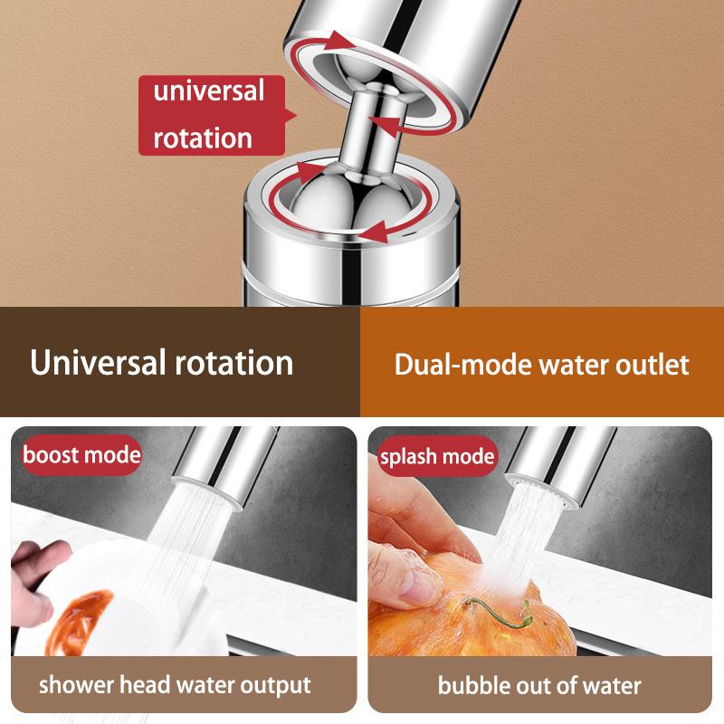 Kitchen Faucet Extender Anti-splash Water Sink Universal Joint Supercharged Universal Rotating Spout