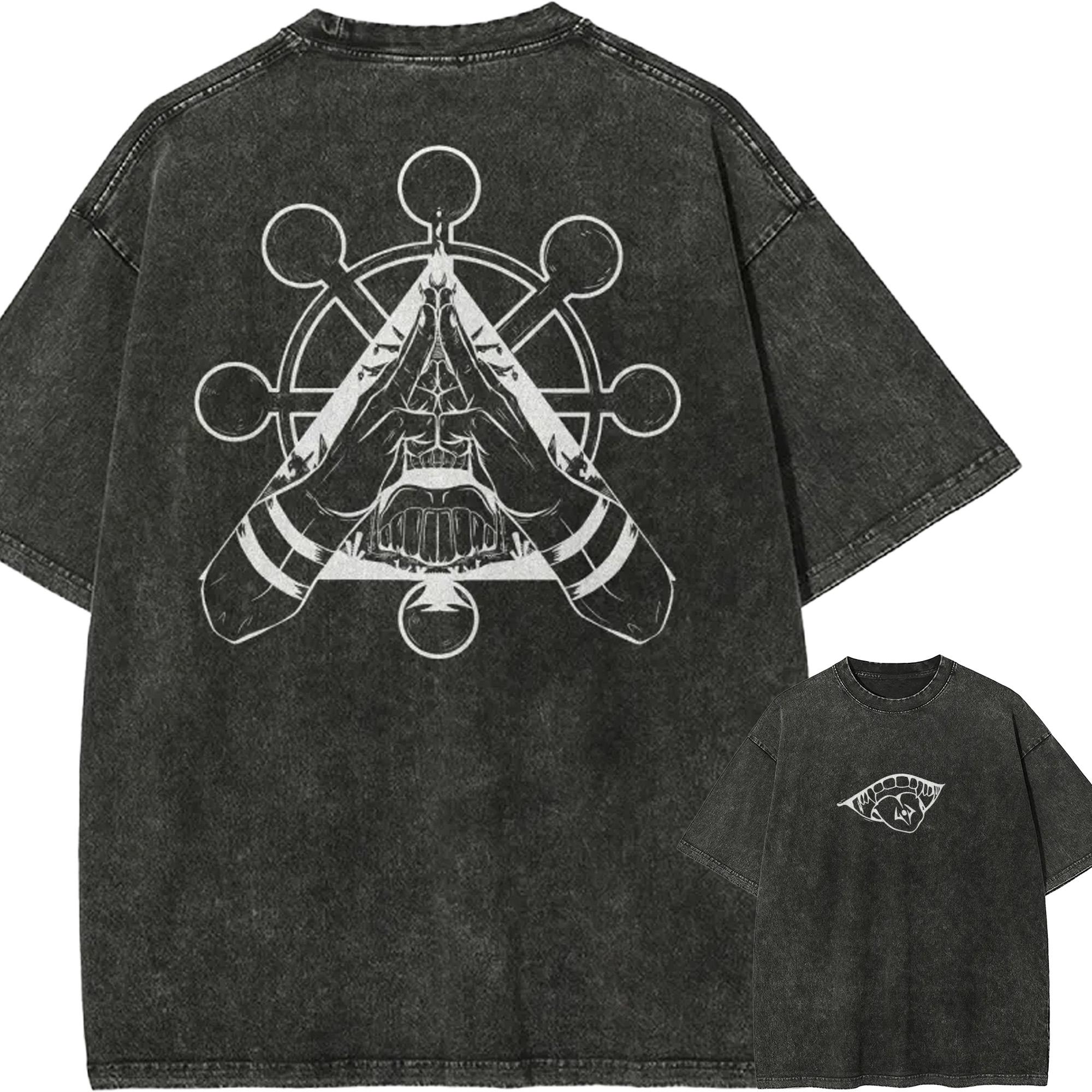 Ryomen Sukuna Malevolent Shrine TShirt Jujutsu Kaisen Domain Expansion Tee Vintage Washed Oversized Retro Anime Men Streetwear M