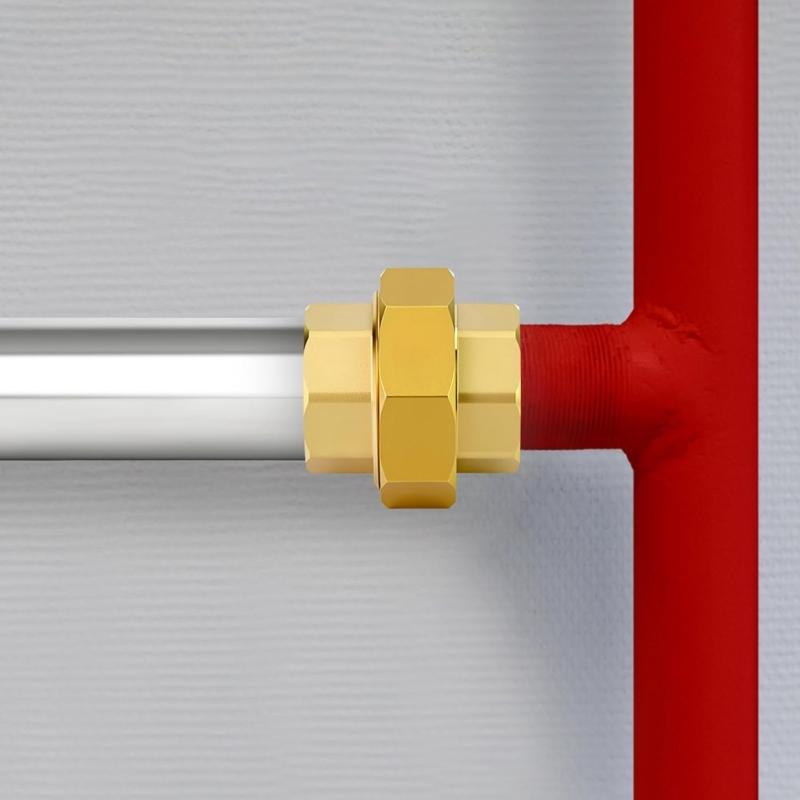 Messing Überwurfmutter Verschraubung Adapter mit Innengewinde Rohrfitting Schwenkbare Überwurfmutter Verbindungstück zum Verbinden und Verlängern