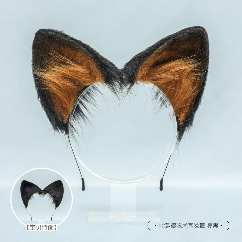 A handmade cosplay prop, animal ear accessories, dog ear headgear kc simulation German shepherd wolf dog ear headband
