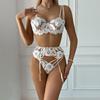 Floral Embroidered Bra Set Hollow Out Transparent Lingerie For Women Bras & Bra Sets
