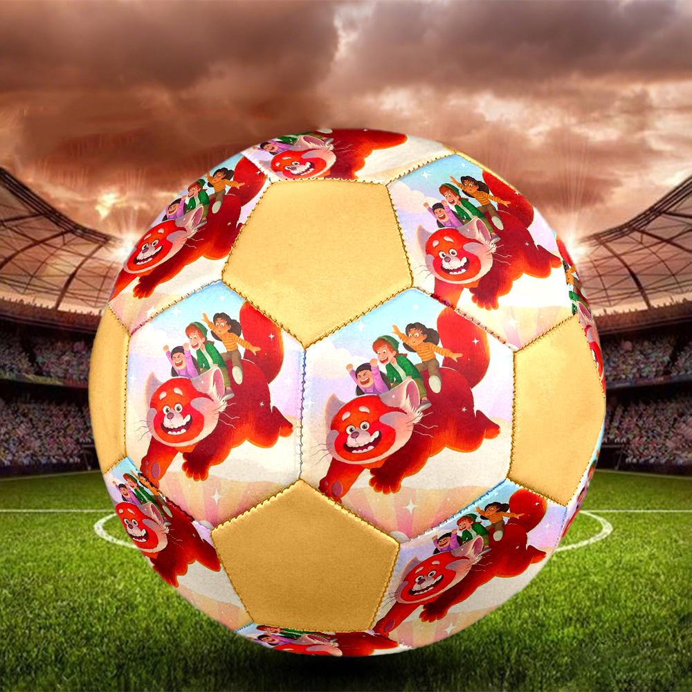 Cartoon Red Panda Indoor Soccer Ball Colorful All Ages Size 5 Machine Stitched PVC Competition Ready Durable High-Bounce