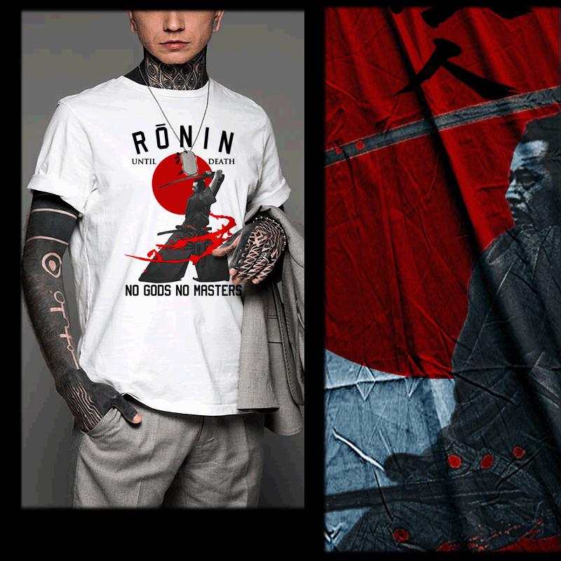 

Samurai t-shirt Japanese Ronin kanji warrior katana Bushido code swordsman tee M
