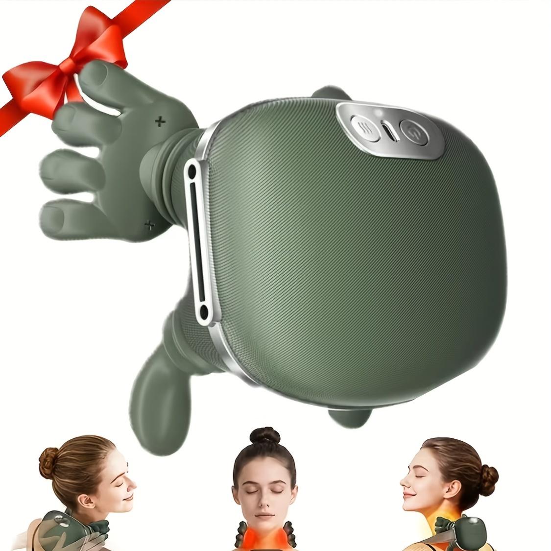 

USB Rechargeable Deep Tissue Massager N7 - a Portable Finger Pressure Device Suitable for The Neck, Back, Shoulders, And Legs зелений