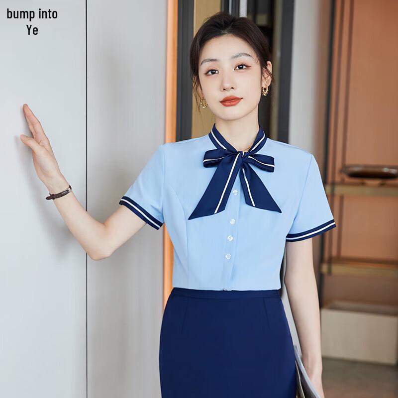 Women s Casual Short-Sleeve Work Shirt L