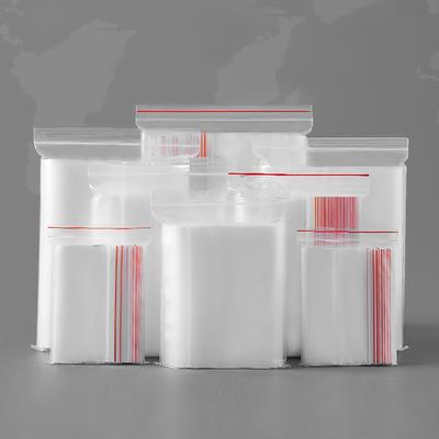 100 Pcs Plastic Zipper Bags, Clear Poly Bag, Resealable Zip Lock Bags, Suitable For Snacks, Nuts, Seeds, Candy, Food Storage Package Pouches