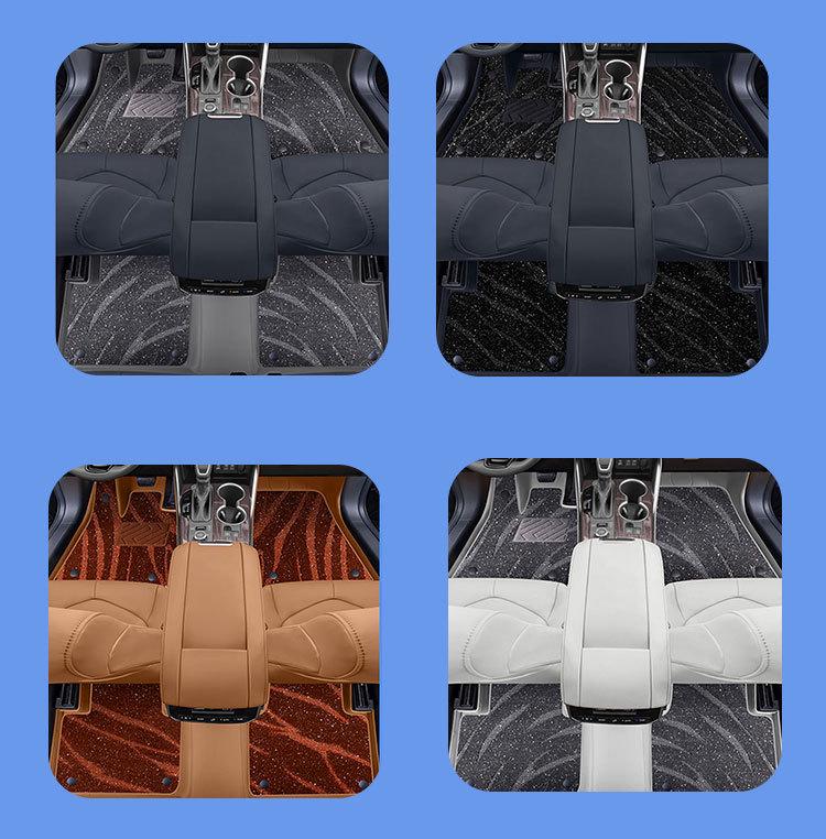 Odorless Leather Full Coverage Foot Mats for Toyota Highlander - Eco-Friendly Interior Protection.