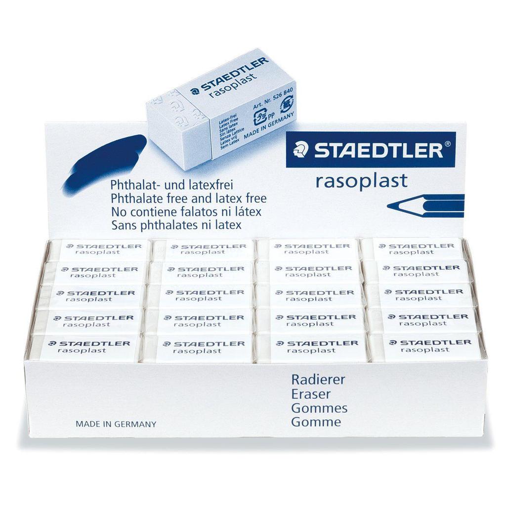 STAEDTLER 526 B40 Professional Pencil Eraser for Drawing and Sketching