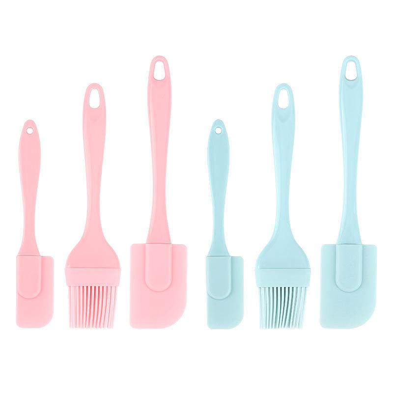 Silicone Baking Tool Set: Spatula, Oil Brush & Scraper