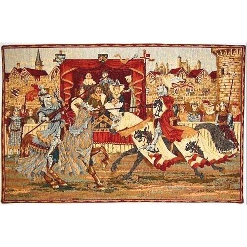 Tapestry Medieval Knight s Tournament Belgian with full lining 75x100