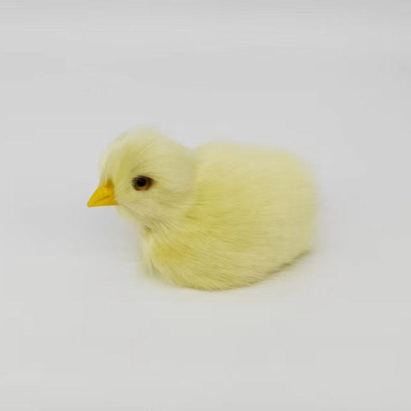 Mini Sne Model Lovely Doll Easter Plush Chick Kids Toy Lifelike Bird Simulation Furry Chicken Home Party Decorations