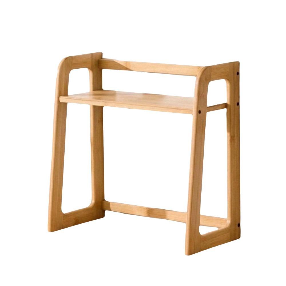 Modern Bamboo Double Layer Cup Holder Large Capacity Space Saving Tea Set Storage Rack Stable Kitchen Shelf for Kitchen