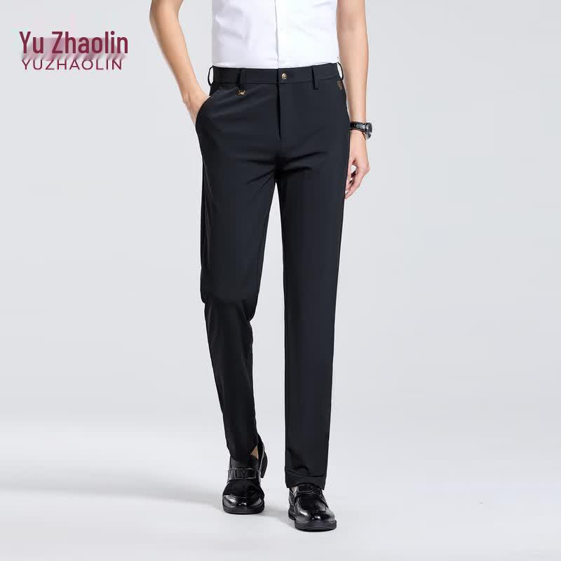 YUZHAOLIN Men s Loose Straight-Leg Casual Pants 35 чёрный