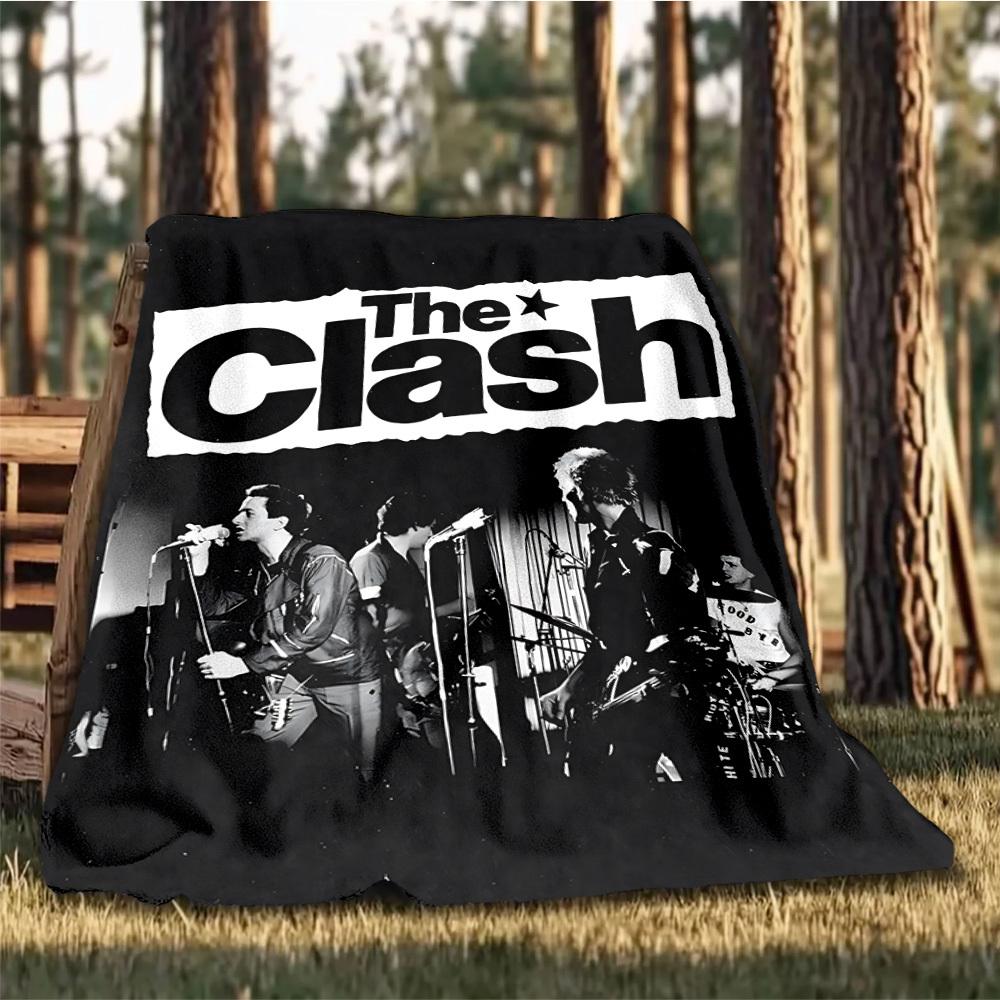 1 Stück The Clash Outdoor Personalisierte Flanelldecke, Weich, Leicht, Personalisierte Flanelldecke, Digitaldruck,