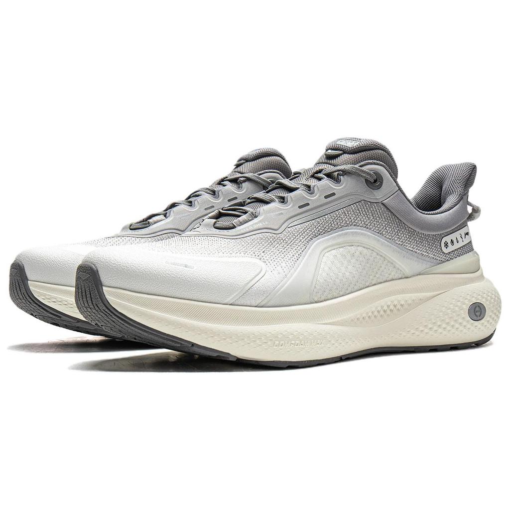 Li Ning SOFT PLUS 2 Cushioning Slip Resistant Abrasion Resistant Height Increasing Low top Casual Shoes Men's Gray AGLW013-3