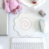 1PC Simple and Cute Soft Mouse Pad, Fish Cake Pattern, Mouse Pad, Student Desktop Decoration Pad, Suitable for Back To School