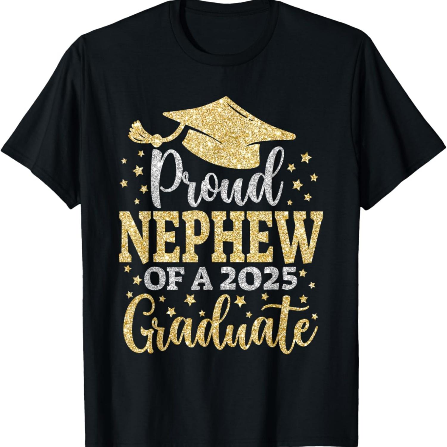 NEPHEW Senior 2025 Proud NEPHEW Of A Class Of 2025 Graduate T-Shirt S чёрный