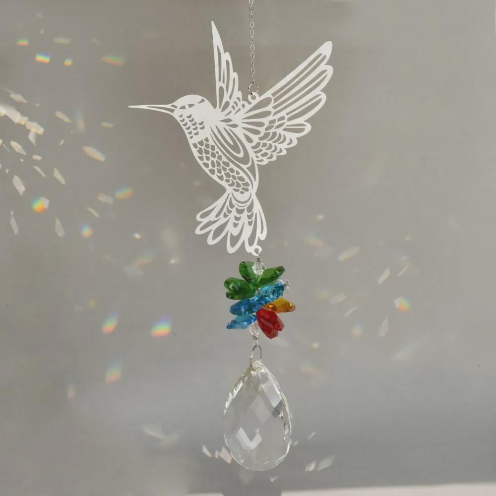Clopoțel de vânt SUNCATCH cu cristale curcubeu, ornament pentru fereastră