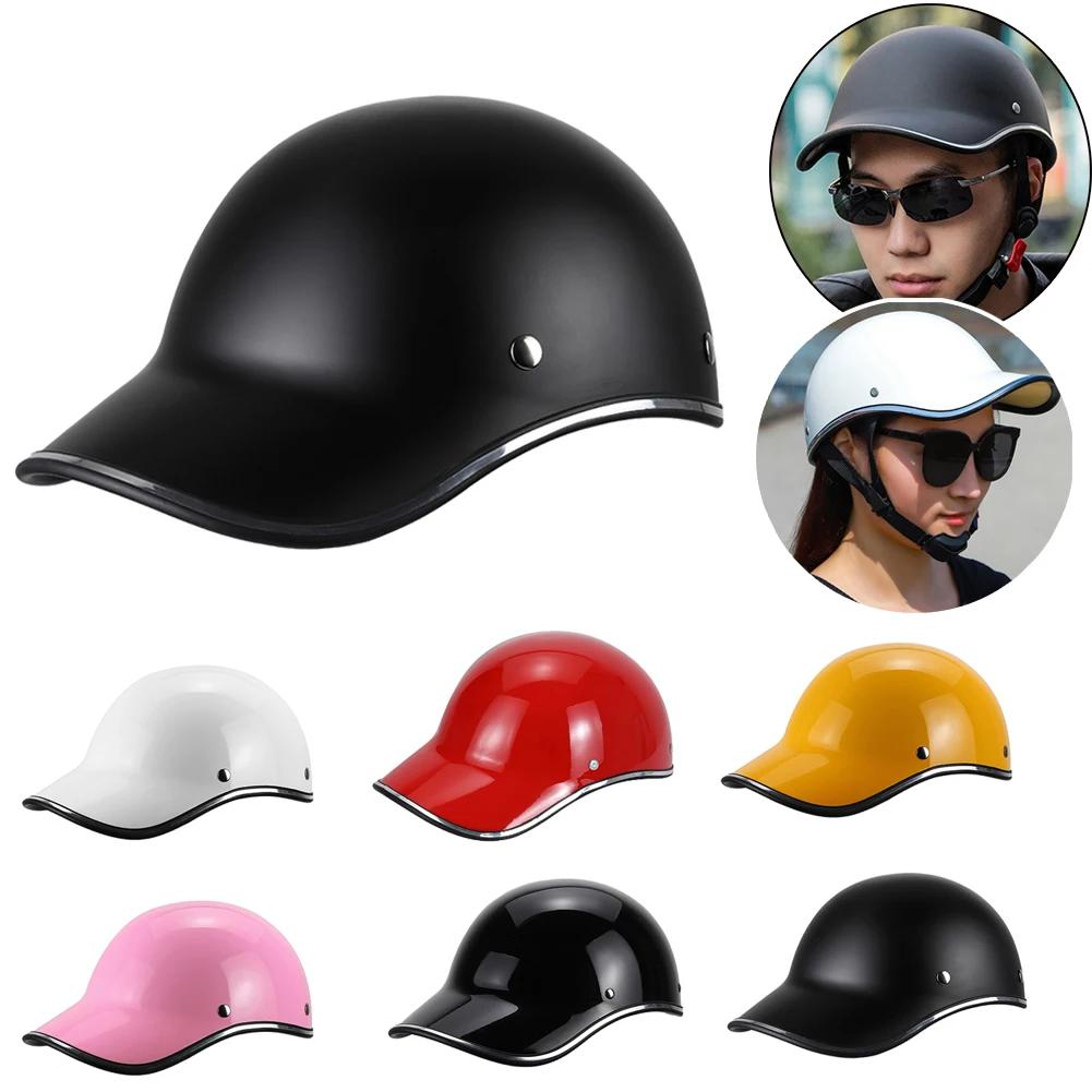 Motorcycle Helmet Baseball Cap Adjustable Bike Half Helmet Scooter MTB Cycling Safety Hard Hat for Women Men Bicycle Helmets