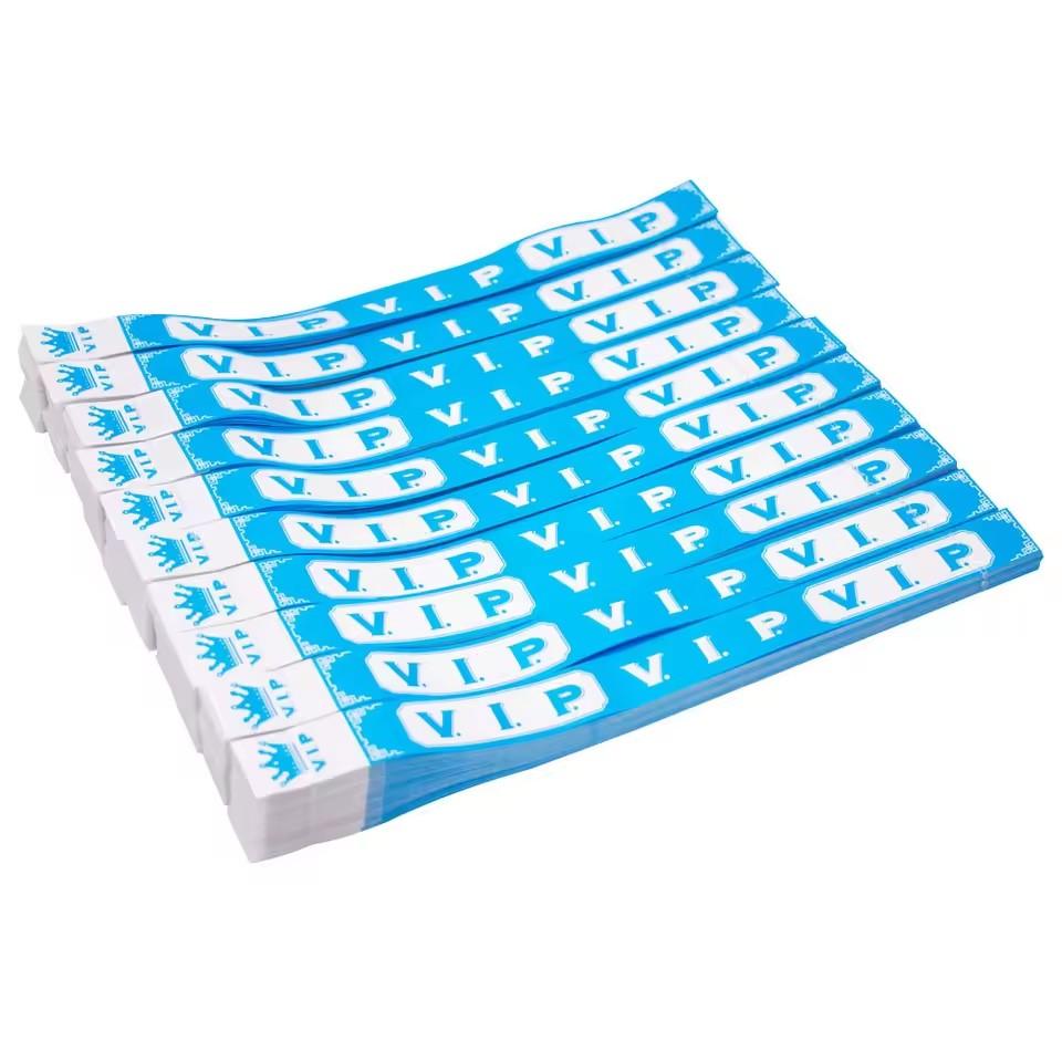 100pcs Neon Glow VIP Wristbands  for Events VIP Synthetic Paper Wristbands VIP Bracelet for Clubs Parks Concerts and Festivals