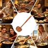 Holzkelle 2-in-1 Antihaftbeschichtet Langer Griff Ergonomisch Küchen-Suppenkelle Für Antihaftpfanne Kochtopf Küche Restaurant Rühren