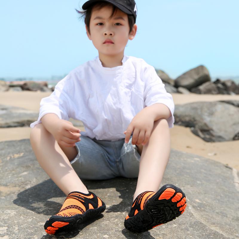 Quick Drying Wading Sneakers for Boys Girls Breathable Kids Swimming Aqua Shoes Anti-slip Lightweight Water Sports Shoes for Surfing Diving Boating