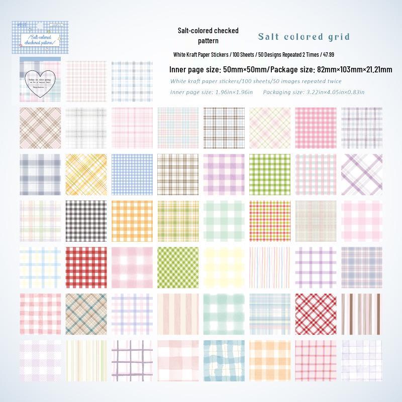 Sugar Poetry White Kraft Paper Sticky Notes - Milk Salt Apocalypse Series, 100 Sheets, Large Collection.