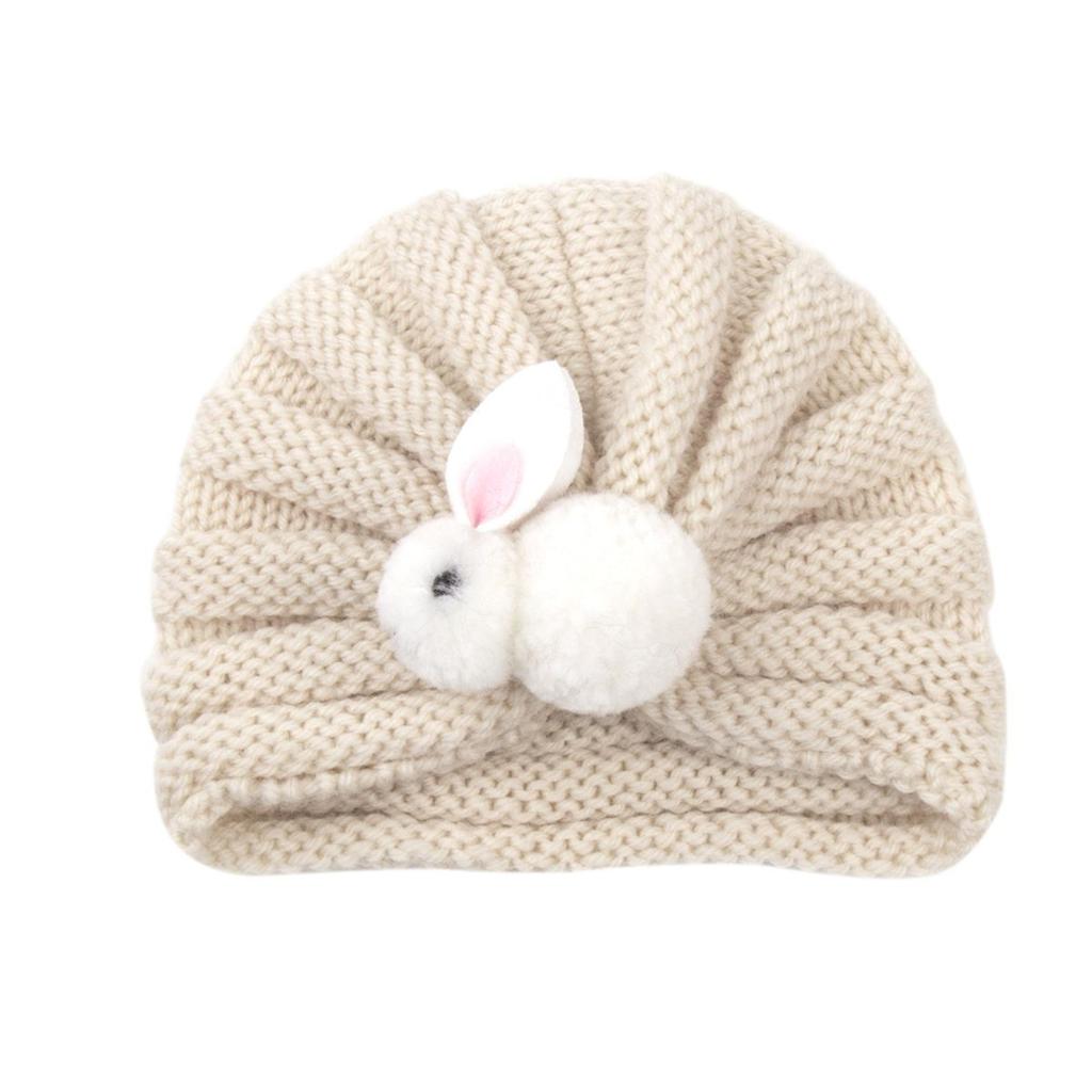 Accessory Cold Weather Children Knitted Hats Crochet Children Cute Rabbit Cap Kids Winter Beanies