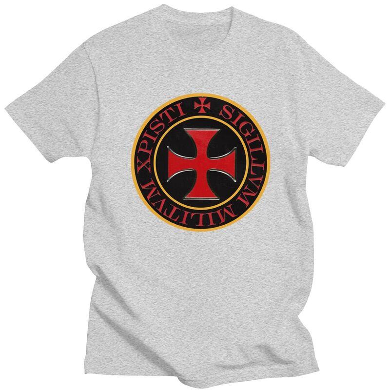 Custom Cool Knights Templar Cross T Shirt Men 100 Cotton Tshirt Christ Christian Crusades Tees Fashion Tshirt