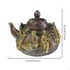 Teapot Ornament BronzeFinish Decorative AntiqueStyle Collectible for Collectors, Art