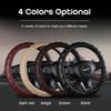 Karcle 3D PU Leather Steering Wheel Cover 15 Inch O/D Type Great Grip Anti-Slip Design Four Seasons Auto Car Protection