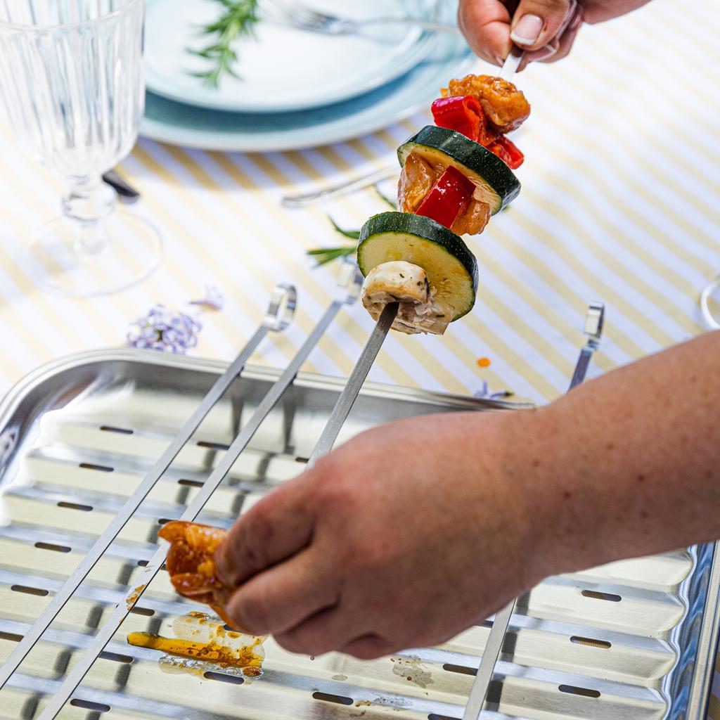 Szpikulce Na Szaszłyki, Do Grilla, 4 Szt, 35,8cm, Stal Nierdzewna, KINGHOFF KH-1914