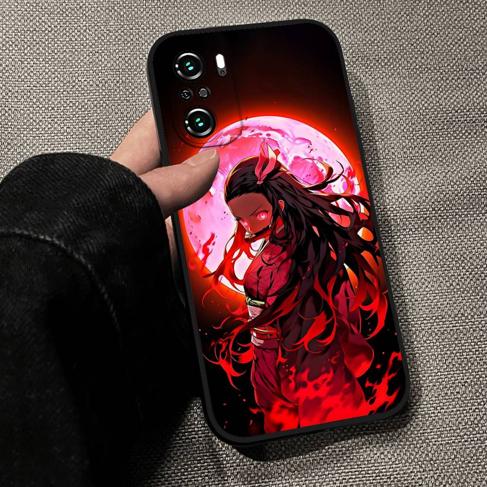 Cool H-demon Slayer Kimetsu No YaibaS Phone Case For Slim Black Xiaomi 11 12 Redmi Note 11 5G 8T 9A 9 10T Note 8 9 12S Ultra Sh