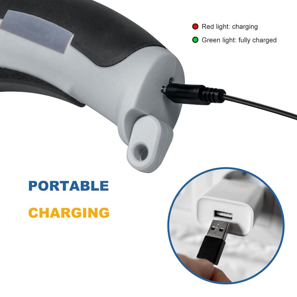Cordless Electric Scissors Cardboard Cutter with Safety Lock 4.2V Electric Mini Cutter Rechargeable Rotary Cutter for Leather