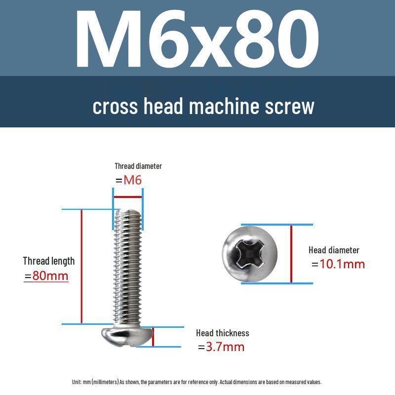 Yigu Direct 304 Edelstahl Kreuzschlitz Senkkopfschrauben M6-M10 Maschinengewinde