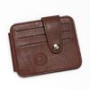 Men’s Slim Card Holder Wallet with ID Window, PU Leather Credit Card Case, Minimalist Front Pocket Wallet, RFID Blocking Card Organizer