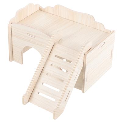Maisonnette en Bois Durable Hamster Cabane Cachette pour Animal de Compagnie Jouet Maison pour Gerbille Maisons pour Hamsters Accessoires de Cage Produits pour Animaux de Compagnie Petit Animal
