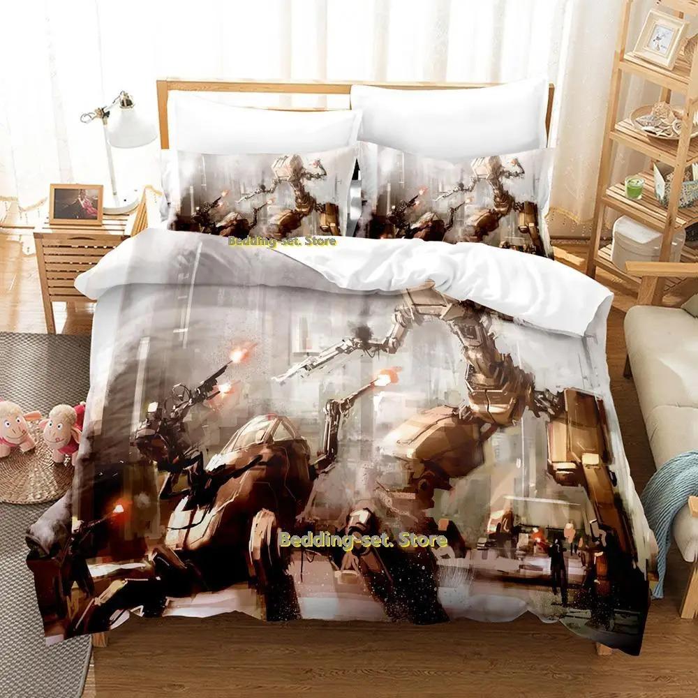 New Sci Fi Battle Bedding Set Single Twin Full Queen King Size Bed Set Adult Kid Bedroom Duvetcover Sets Anime parure de lit Bed