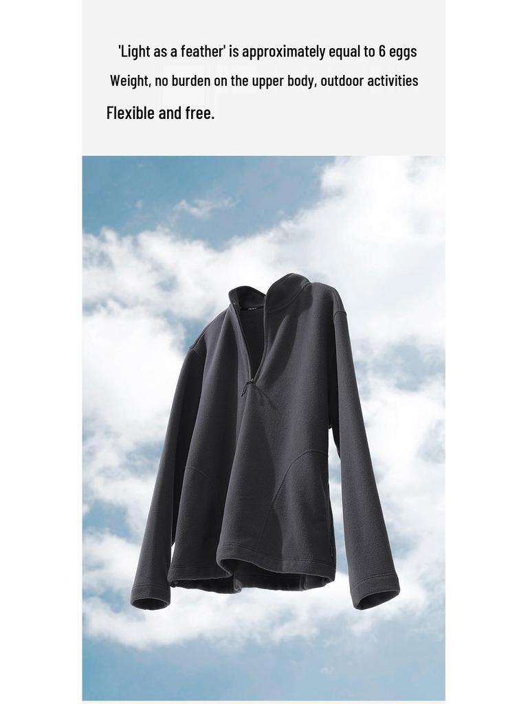 2025 Men's Stand-Collar Casual Orlon Sweatshirt Jacket: Trendy, Loose, Warm for Autumn/Winter