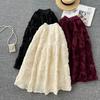 Eleganter französischer Blumen-A-Linien-Rock - Damen Herbst/Winter High-Waist Slim Fit