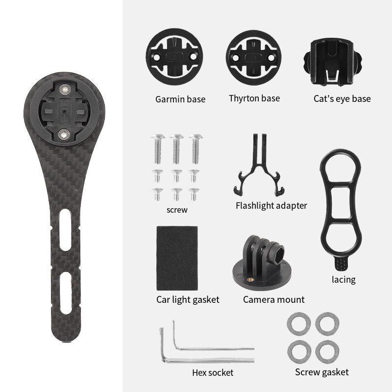 

Carbon Fiber Road Bike Stopwatch Speedometer Mount Holder Bike Handlbar Computer Mount Handlebar Extender