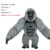 Adult Inflatable King Kong Costume Colorful Plush Gorilla Suit for Halloween Carnival Party Mascot Dress Up
