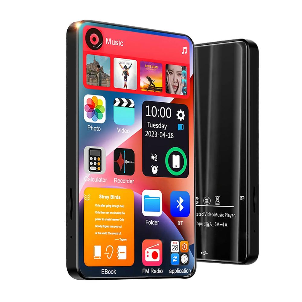 4-дюймовий MP3-плеєр Bluetooth-музичний плеєр Вбудований динамік 16G Повноекранний MP4-відтворення відео із записом FM-радіо для Walkman