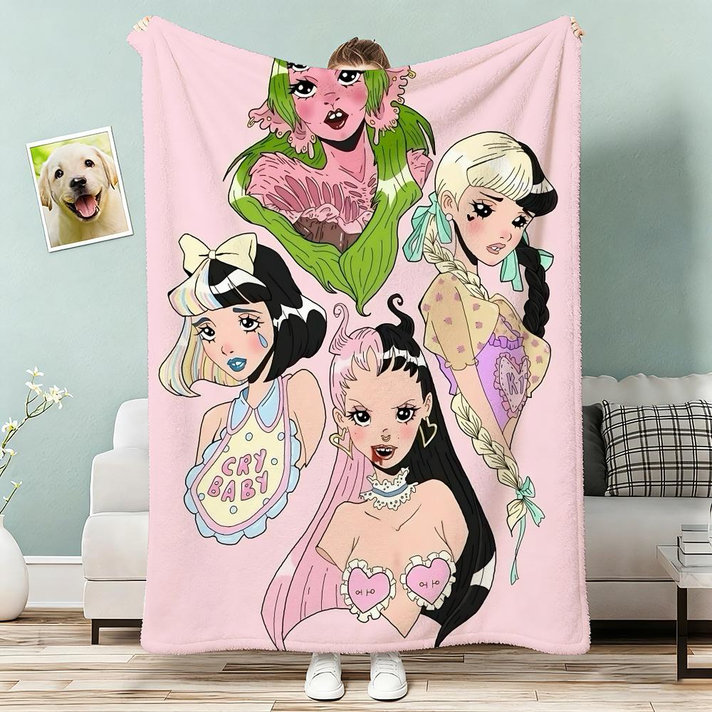 M-Melanie Martinez New Music Album Throw Lightweight 240G Flannel Blanket Soft Skin-Friendly For Summer Cooling