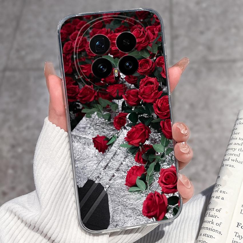 Für Huawei Honor Magic8 7 6 5 Pro Nova 12 Ultra 12i Handyhülle Schönes Blumenmuster Transparentes Silikon Vollschutzhülle Für Huawei Gehäuse