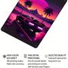 Retro Synthwave Car Sunset Metal Tin Sign Vintage Vaporwave Wall Art Unframed Man Cave Decor 8x12 Inch