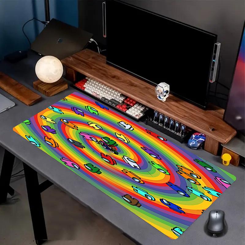 Among Us Print Mouse Pad, Anti‑Slip Desktop Keyboard Mat, for PC Laptop Gaming Working Daily Use, Cool Festival Surprise Gift