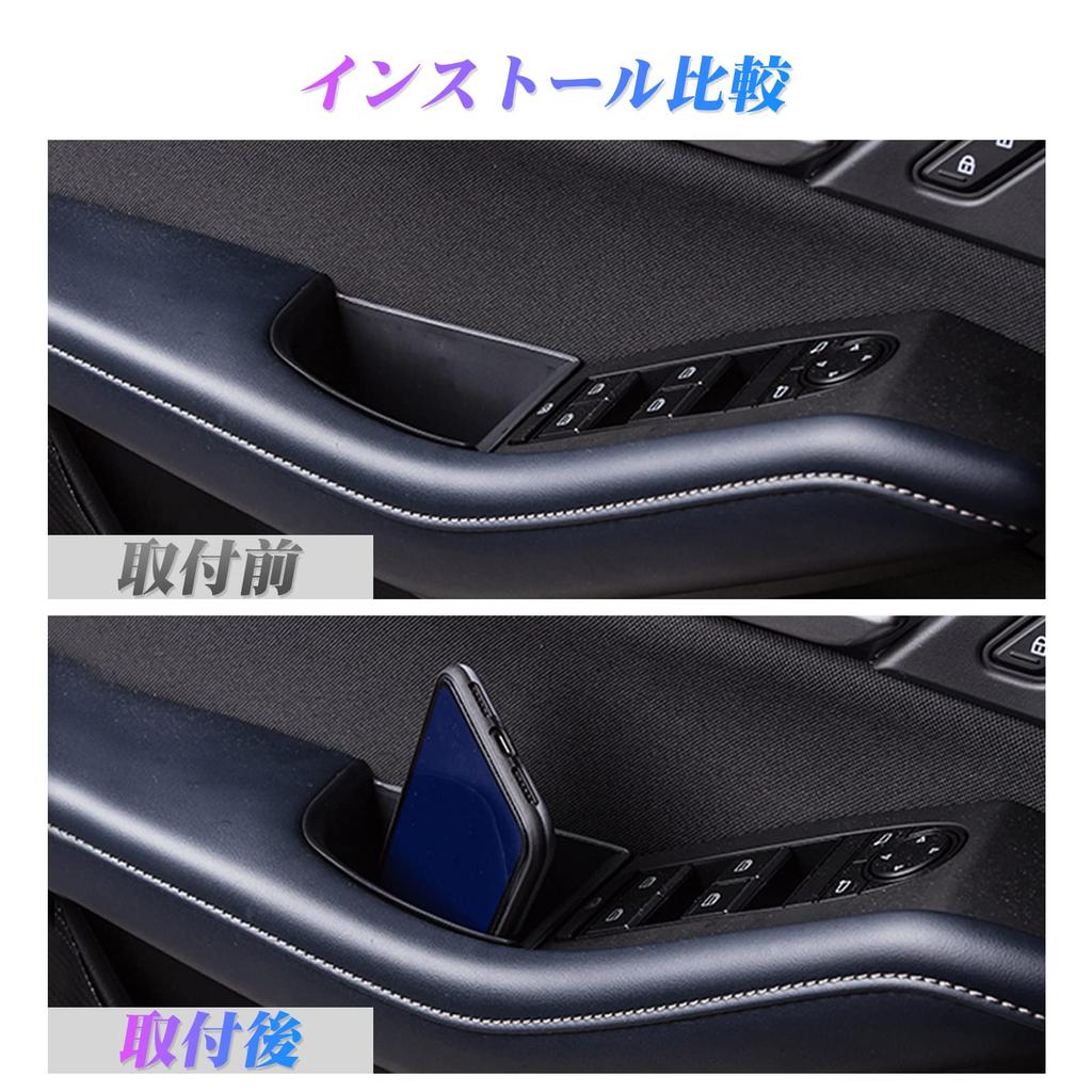 SXCY New Mazda CX-30 Door Pocket, MAZDA3 Storage Box, Driver/Passenger Side, Door Handle Pocket,
